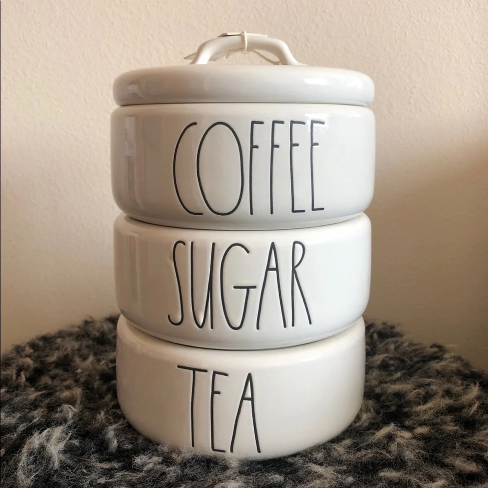 Rae Dunn coffee tea sugar stacker